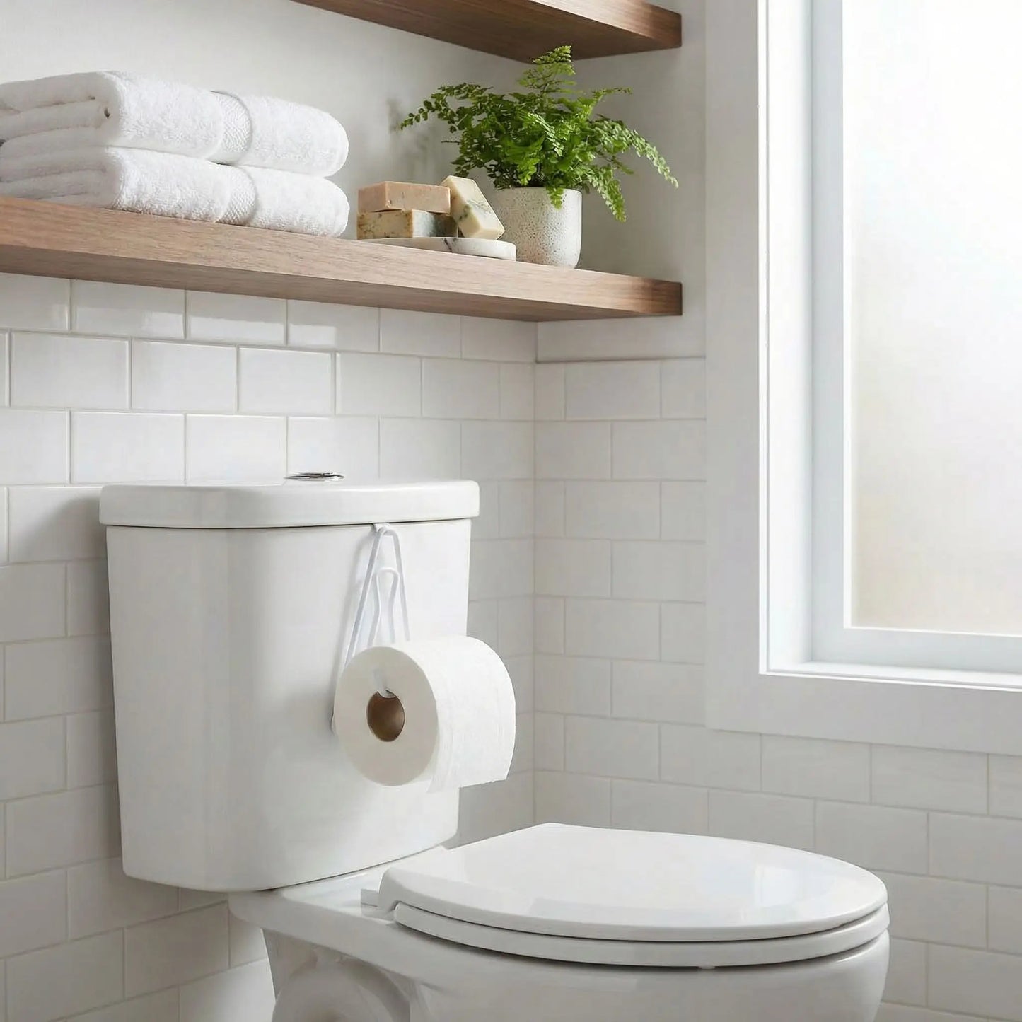 porte papier toilette blanc