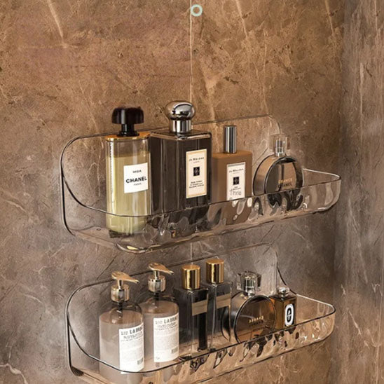 etagere de douche avec dix produits dessus