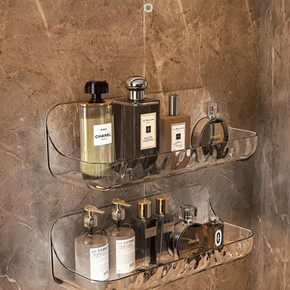 etagere de douche avec dix produits dessus