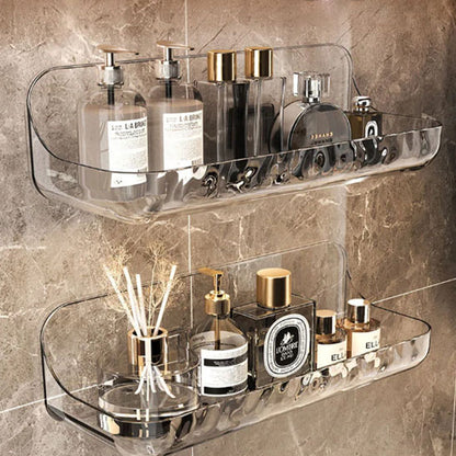 etagere de douche avec onze produits dessus