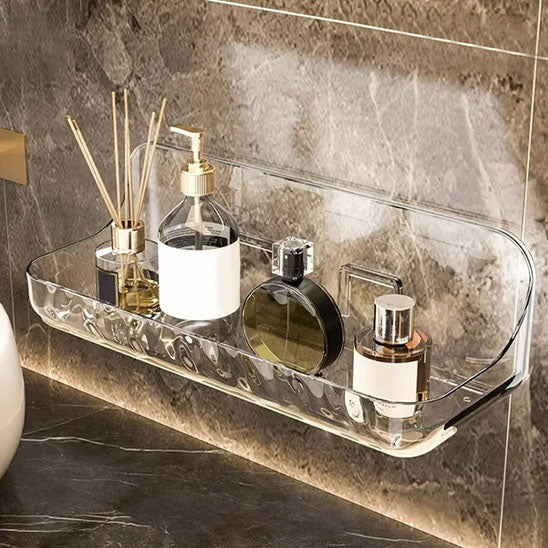 etagere de douche avec quatre produits dessus
