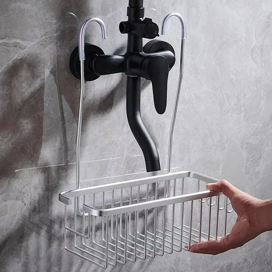 etagere de douche vide sans percage argentee