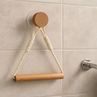 porte papier toilette design élégant beige
