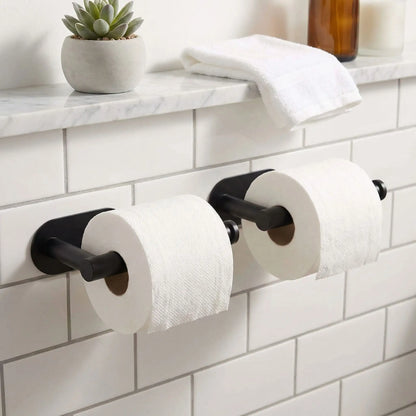 porte papier toilette double adhesif inox noir