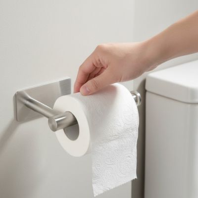 porte papier toilette moderne gris mur