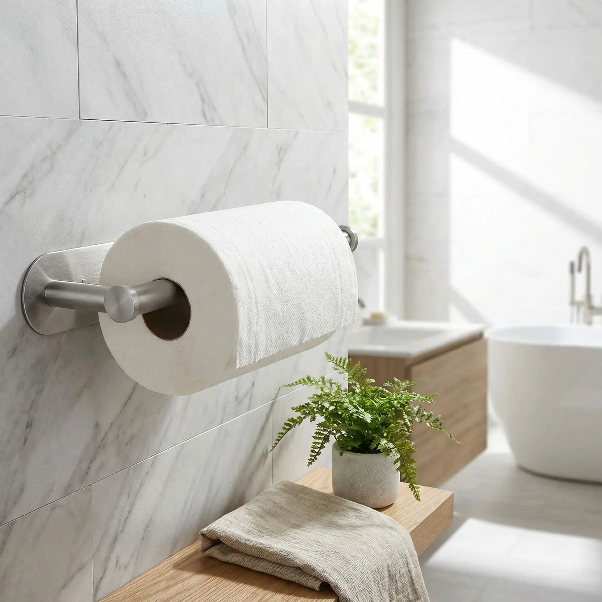 porte papier toilette premium inox argenté