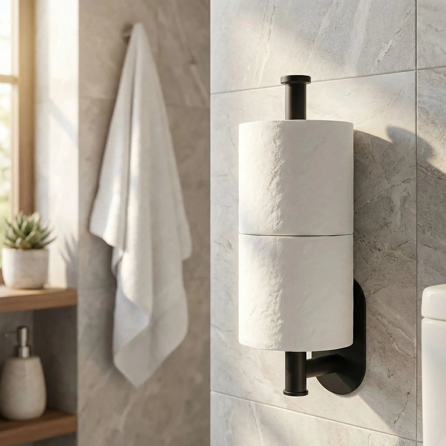 porte papier toilette premium inox noir