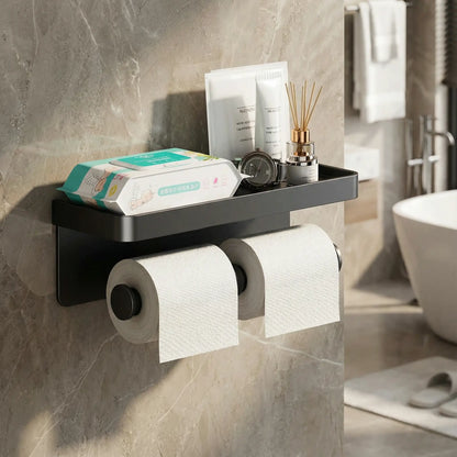 porte papier toilette securosupport double gris metallique tel 2