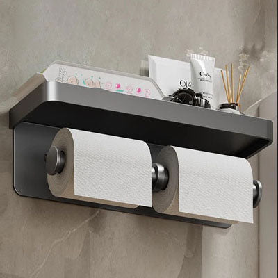porte papier toilette securosupport double gris metallique tel 3