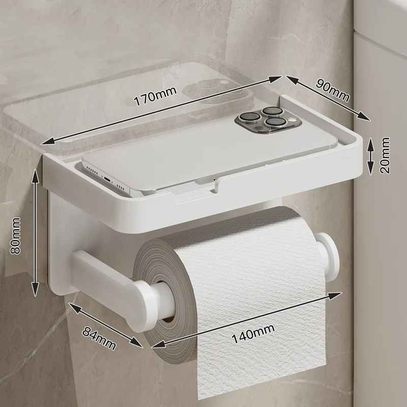 porte papier toilette securosupport simple blanc